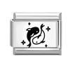 Black Piano Chess Boardlaser Engraving Links Fit 9mm Italian Charms Bracelet Jewelry DIY Making Gifts
