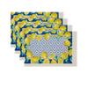 Christmas Linen Table Mats: Festive Print, Stain-Proof & Heat-Resistant