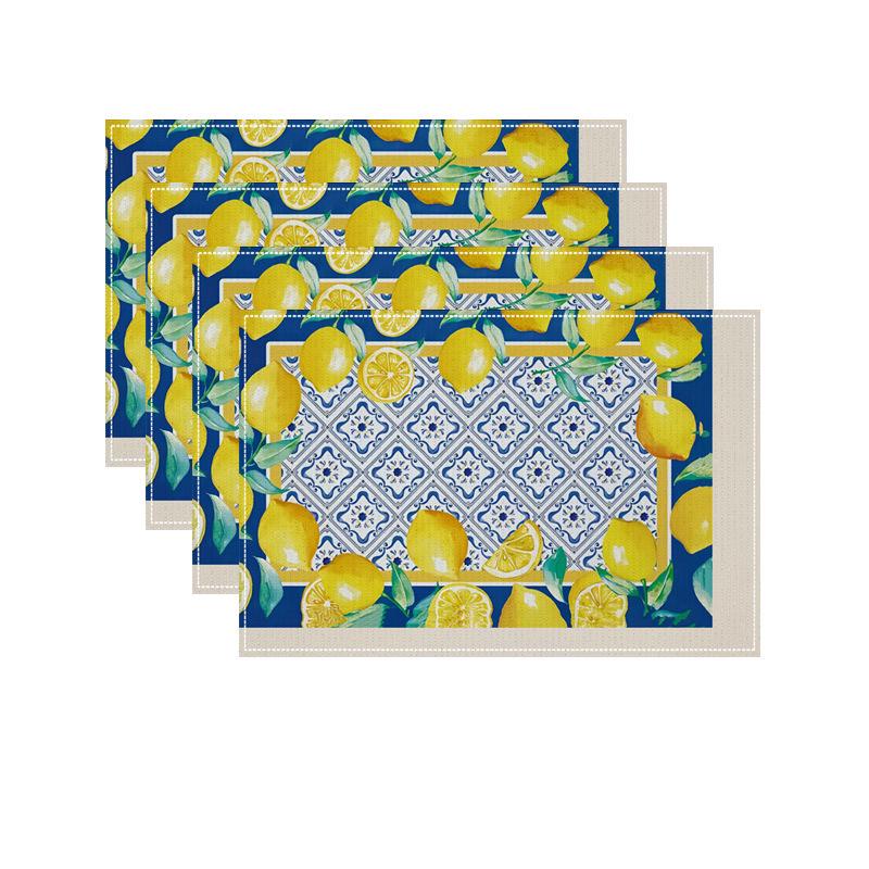 Christmas Linen Table Mats: Festive Print, Stain-Proof & Heat-Resistant