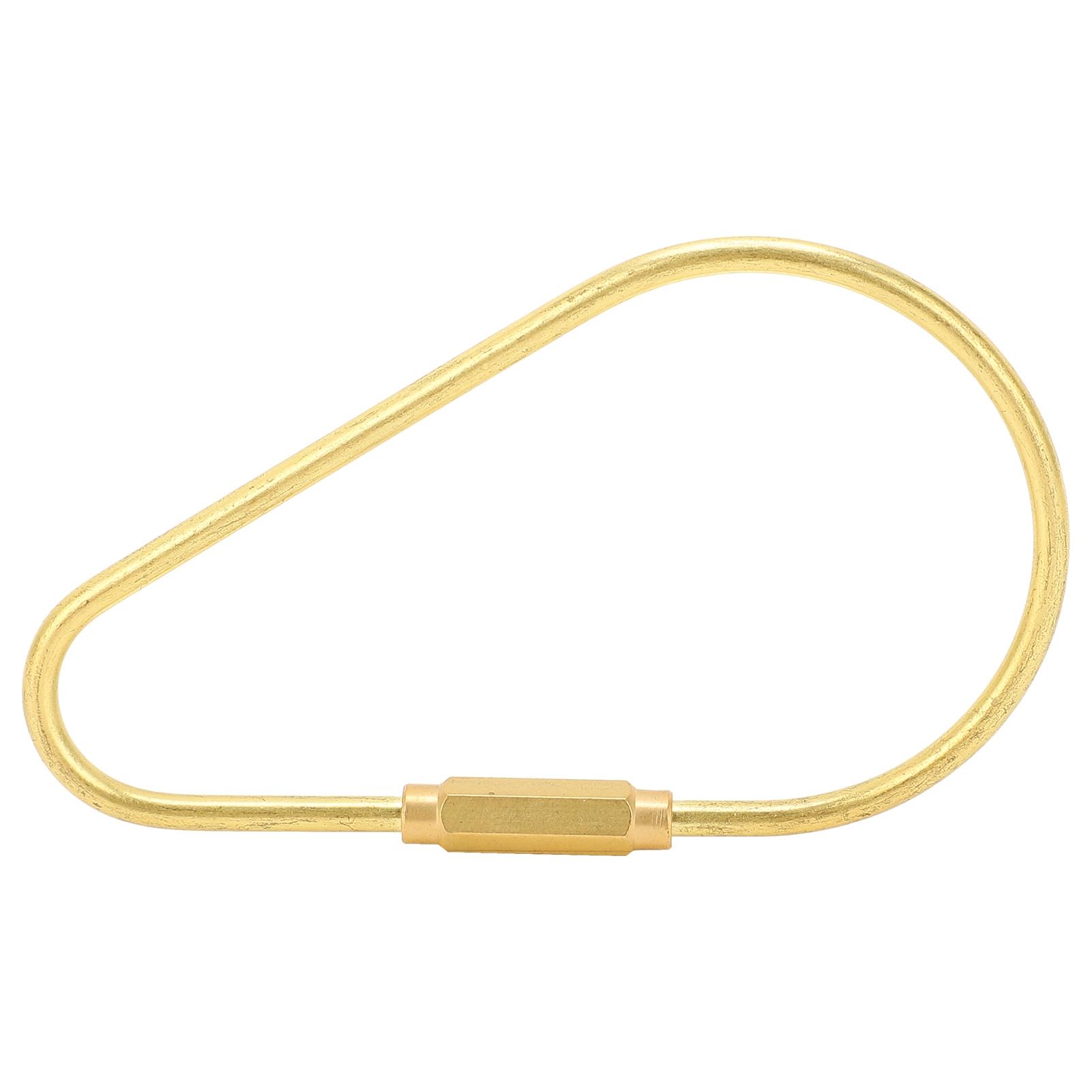 

Outdoor Brass Keychain Screw Type Lock Clip Keys Holder Organizer Retro Key RingL