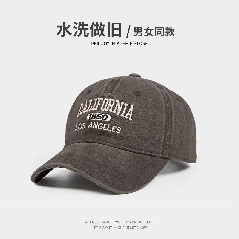 Retro Old Face Peaked Cap Children Sunscreen Sunshade Soft Top Embroidered Baseball Cap Men's Cowboy Hat
