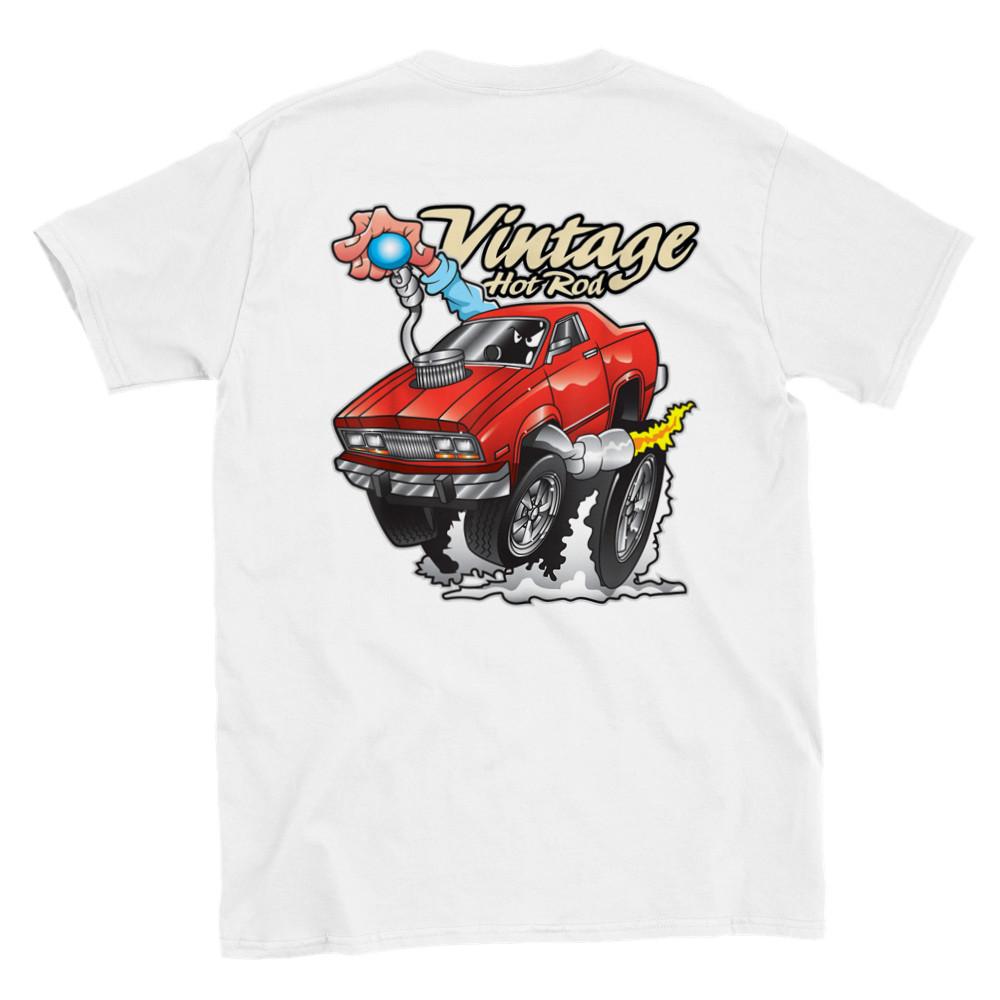 Vintage Cartoon Hot Rod - Back Print - Classic Unisex Crewneck T-shirt Unisex T-Shirt M