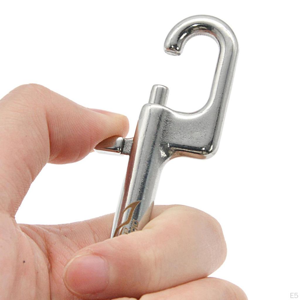 316 Stainless Steel Ended Bolt Snap Hooks Sided Trigger Chain Metal Clip Scuba Diving Clips Key