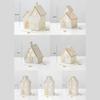 Ceramic Christmas Village Houses White Tabletop Ornaments New House Figurines  Winter Decor
