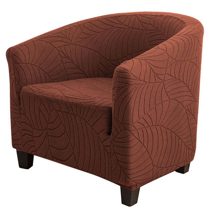 Leaf Jacquard Sofa Cover For Single Solid One-Piece Elastic Armchair Protector Comfort Anti Slip Dust Cover For All Seasons