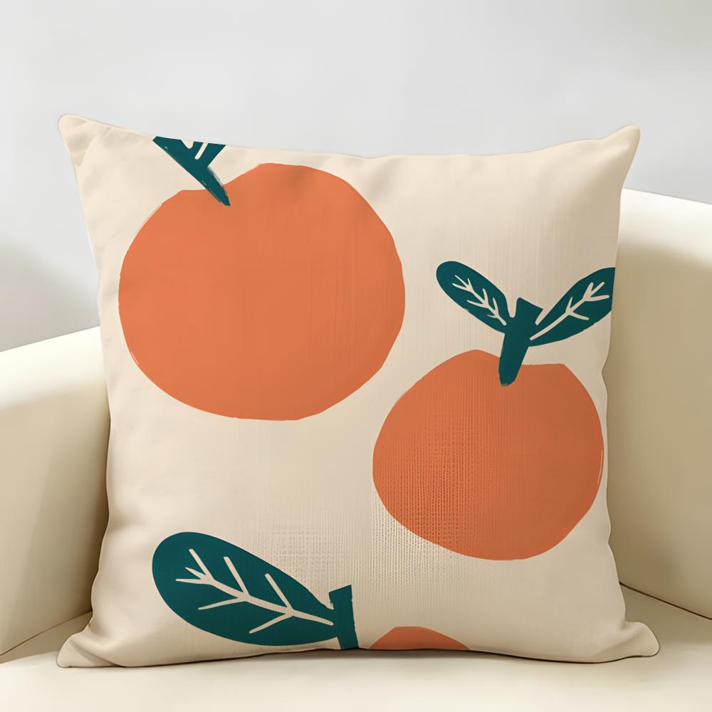 Northern Mannerist Pattern Cushion Cover Natural Linen Organic Fabric Double-Sided Printing Breathable Perfect For Home Decor