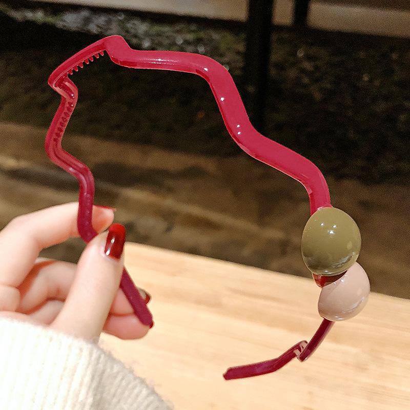 Style Fresh Headbands Contrast Ball Womens Hair Accessories Fix Hairs