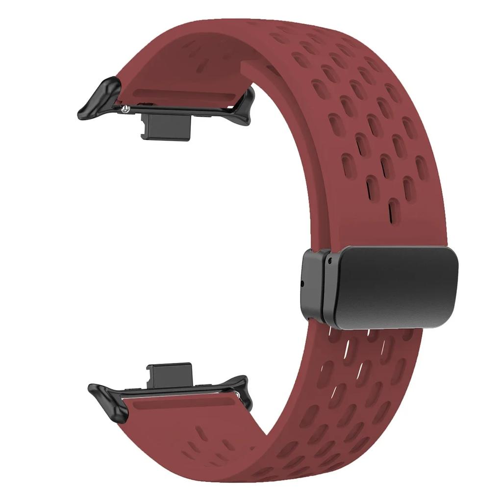 Silikonarmband für Redmi Watch 5 4 Magnetverschluss Sportarmband für Mi Band 9pro 8pro Correa Atmungsaktives Armband Zubehör