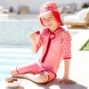 Splash About Kids' Shorty Wetsuit, Warm and UV Protection, Front Zipper, Long or Short Sleeve, for Boys and Girls, Ages 2-4, Strawberry Field Design