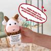 TOYMIS Positive Cow Crochet, Positive Cow Knitted Cow Crochet Cow Pattern Knitted Cow Wool Crochet Doll for Party Decorations Encouragement Gifts