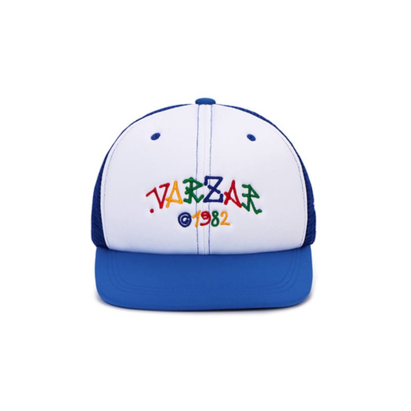 VARZAR Palm Tree Logo Ordinary Mesh Cap Blue