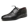 Fashion Whoholl Men Crocodile Dress Leather Shoes Lace-Up Wedding Party Shoes Mens Business Office Oxfords Flats Plus Size Men Fashion