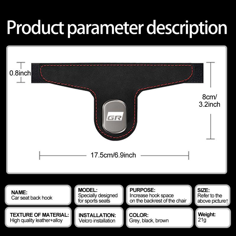 Suede Car Seat Headrest Hook Auto Rearseat Hanger Accessories For Toyota chr Corolla Camry rav4 Yaris hilux prius avensis