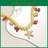 Beaded Necklace With Shell Beads And Geometric Pendant For Women
