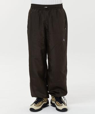 WAIKEI Nylon Wide Track Pants Brown