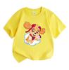 Kids Boys Girls 100% Cotton Crew Neck Short Sleeve T-Shirt, Adorable Flying Cartoon Puppy Print Casual Soft Summer Tee for Little Children Daily Wear