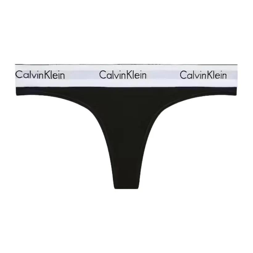 CALVIN KLEIN solid color printed thong for women M