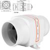 Aramox Marine Bilge Air Blower, 4inches In-Line Bilge DC Air Blower Engine Ventilation Fan White for Yacht RV (24V)