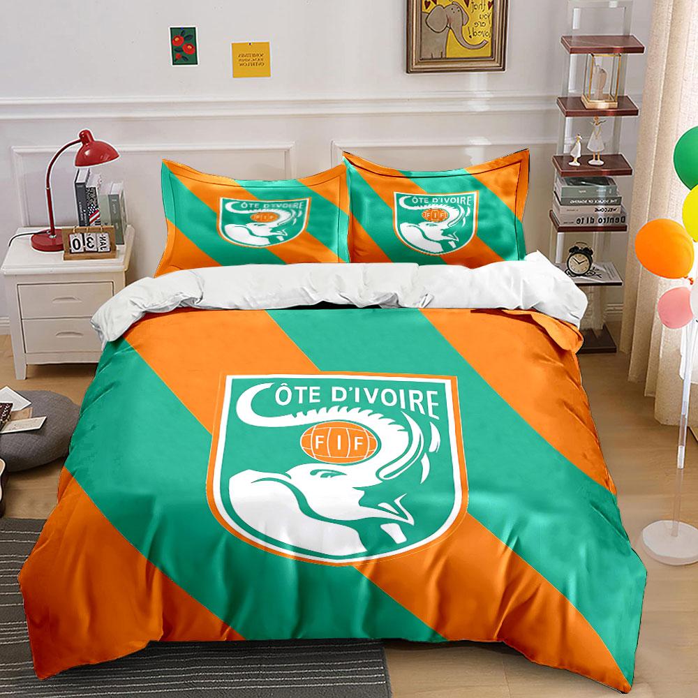 Côte d Ivoire Elephant Design Bedding Duvet Cover Set Duvet Cover Pillowcases (1 * Duvet Cover 2 * Pillowcases, without duvet insert) 135x200cm