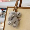 Soft Elephant Keyring Polyester Animal Bag Pendant Trinket Plush Stuffed Keychain  Girl