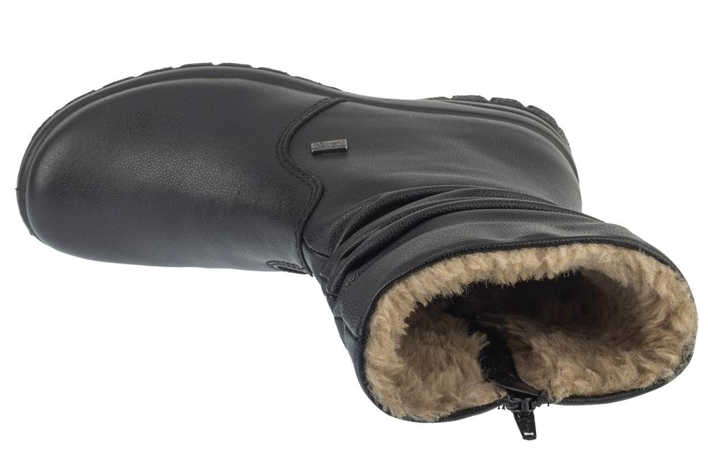 RIEKER Booties, Womens Black Winter Boots