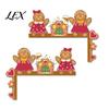 Christmas Door Corner Decoration Topper, Wooden Sign, Santa Snowman Gingerbread Frame Art Man Decor for Home Holiday Party Tree Sign
