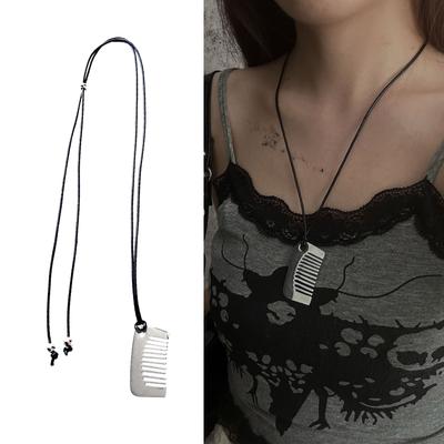 Multipurpose Adjustable Necklace Styling Sturdy Steel Comb Pendant Elegant Hair Jewelry Accessory for Daily Party Looks