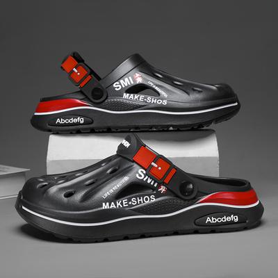 Summer Men Clogs Non-slip Thick-soled Casual Shoes Outerwear Beach Soft-soled Baotou Slippers Men's Slippers Sandals