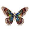 Vintage Butterfly Crystal Brooch Pin With Waterdrop Design For Women And Men