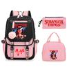 Large Capacity Schoolbag with Shoulder Strap; Student Three-piece Pencil Case Set