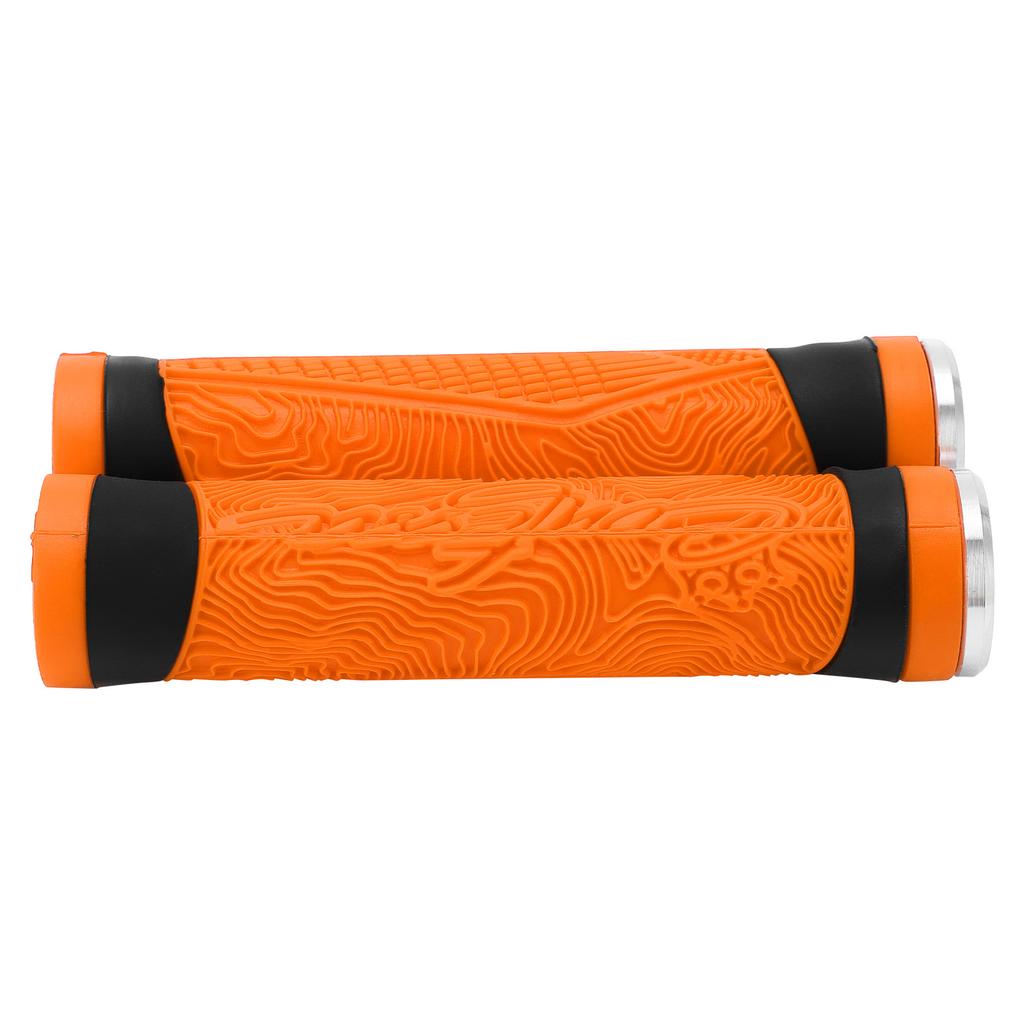 MTB Bike Handle Silicone Grips Flat Handlebar Bicycle Bar End Plugs Handle Cover GripsOrange