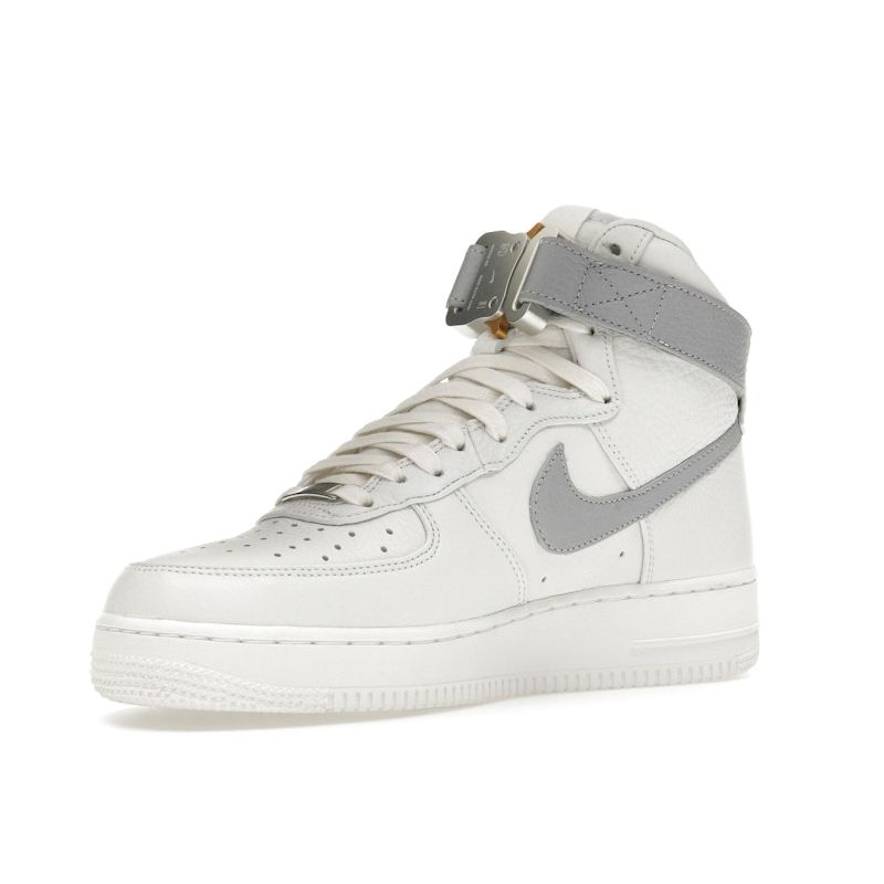 1017 ALYX 9SM X Nike Air Force 1 High White Wolf Grey Unisex Sneakers CQ4018-104