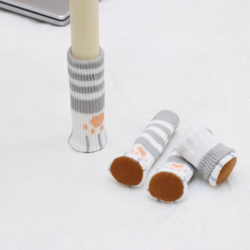 Knitted Chair Leg Covers - Wear-Resistant Anti-Slip Mats for Silent Chair & Table Foot Protection