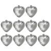 10 Pcs Plastic Heart Pendant Beads Simple Heart Dangle Charm Jewelry DIY Supplies for Necklace Bracelet Earring Making