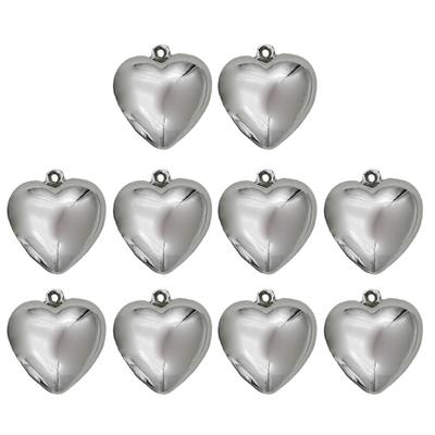 10 Stück Kunststoff Herz Anhänger Perlen Einfacher Herz Dangle Charm Schmuck DIY Zubehör für Halskette Armband Ohrring Herstellung