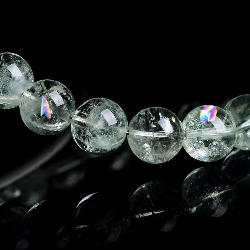 Jiu Ya Seven-Color Green Achatite Rainbow Crystal Bracelet