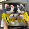 Cartoon-Gesang Kung-Fu Huskys Handpuppe Spielzeug Eltern-Kind Interaktives Plüschtier für Jungen Mädchen