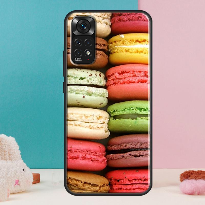 Macarons Cake Dessert Case For Xiaomi Redmi Note 14 12 11 9 10 13 Pro 9S 10S 11S 12S Redmi 13C 10C 12C 14C Cover