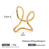 ERESI  Fashion Rings Adjustable PVD 18k Gold Plated Stainless Steel Ring Waterproof Statement Rings Jewelry Women