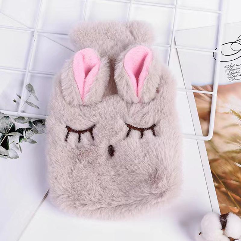 

Милый мультяшный наполненный водой теплый детский зимний холодный защитный плюшевый мешок для воды абрикосовый