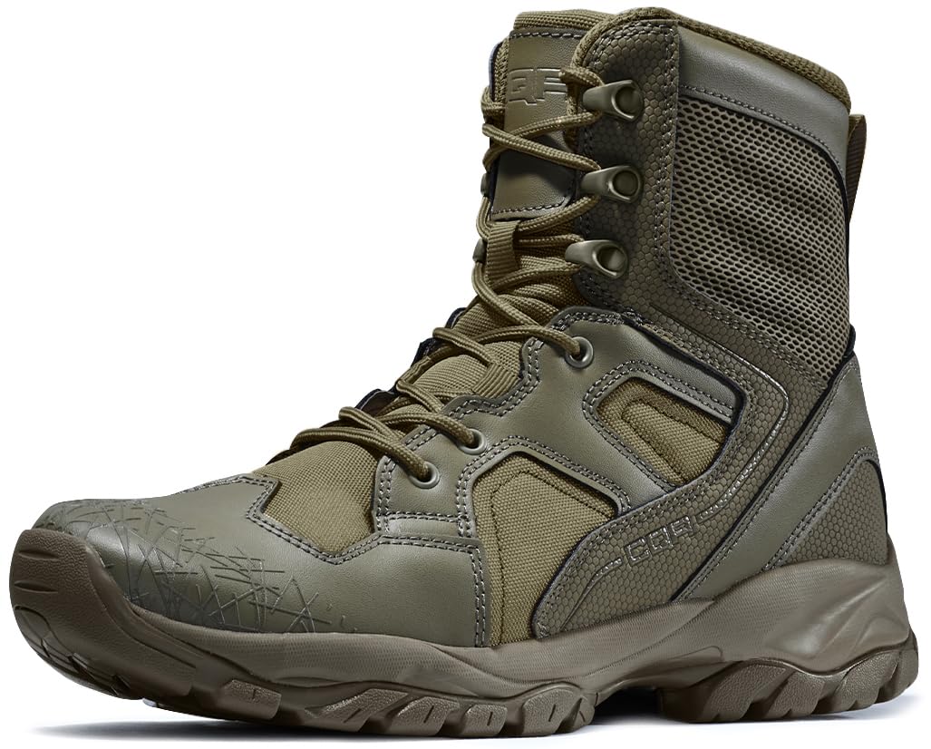 

Military Tactical Boots for Men Bike With Work Mountaineering Combat Camouflage [CQR] Boots, [Lightweight, Durable, Breathable, Waterproof] Outdoor,
