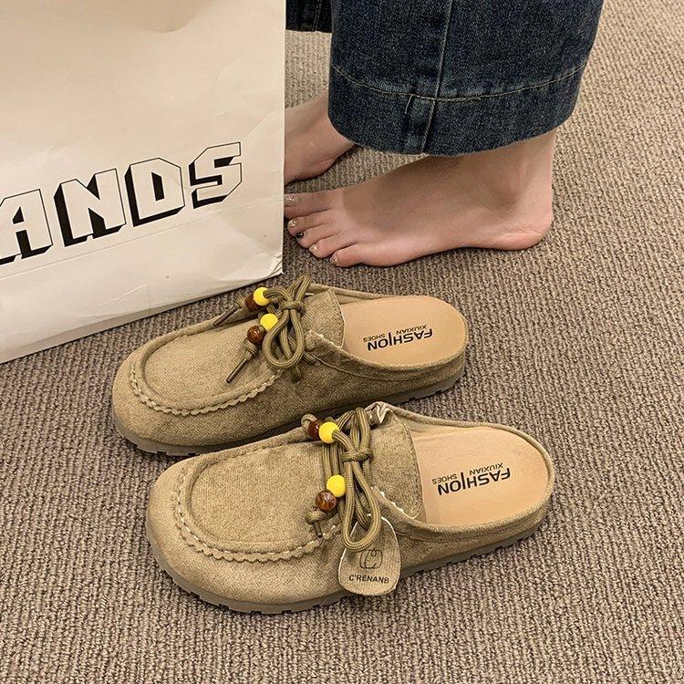 Retro bag head Birkenstocks spring new thick-soled Birkenstocks heightening casual slippers