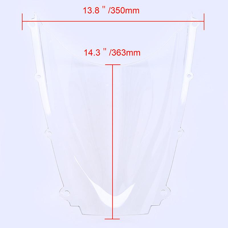 Motorcycle Windscreen Double Bubble Windshield Deflector Transparent Tan Clear for Triumph Daytona 675 2006-2008