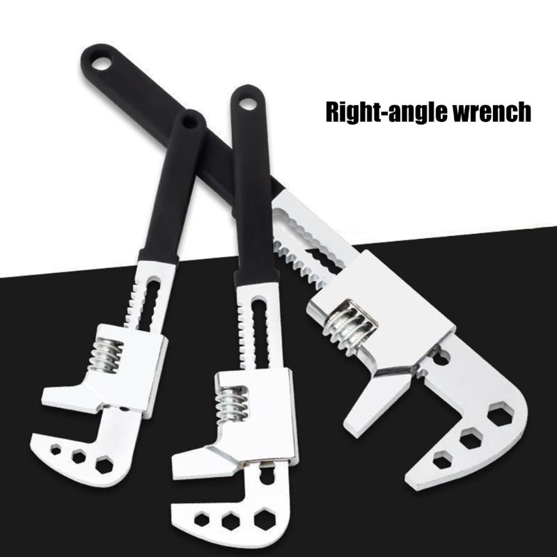 F-type Wrench Right Angle Wrench Adjustable Spanner Pipe Wrenches Wide Jaw Opening Wrench F Spanner F Type Wrench