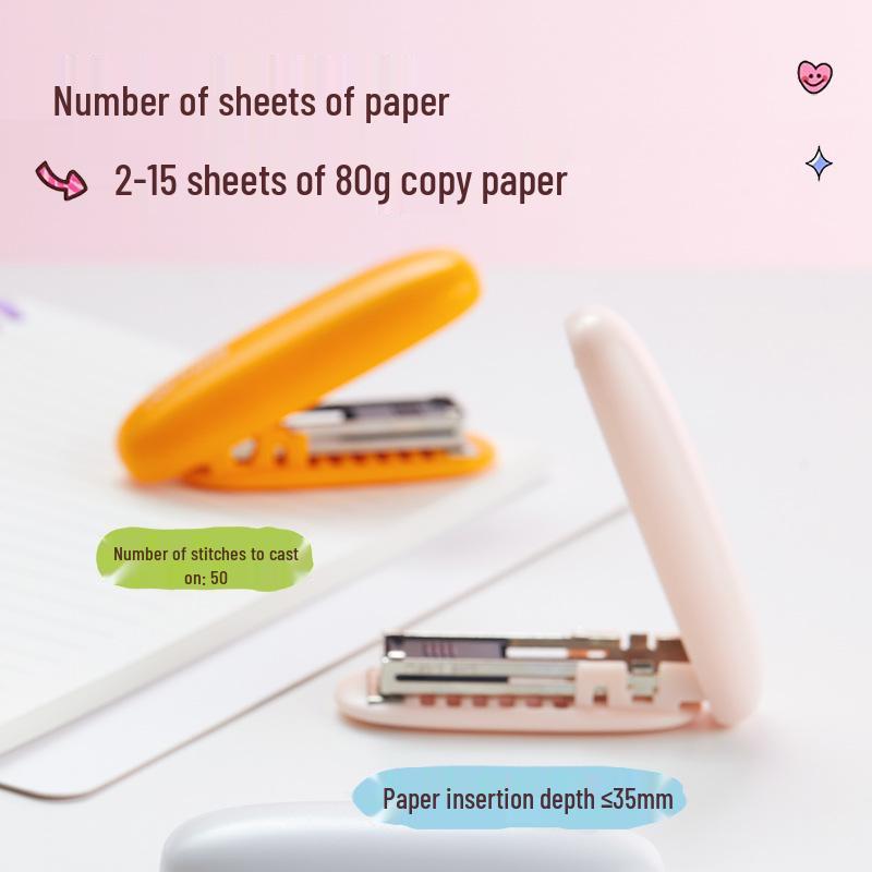 KedeYou 5626 Mini Portable Stapler - 20-Page Capacity 24/6 Binding Tool for School Supplies