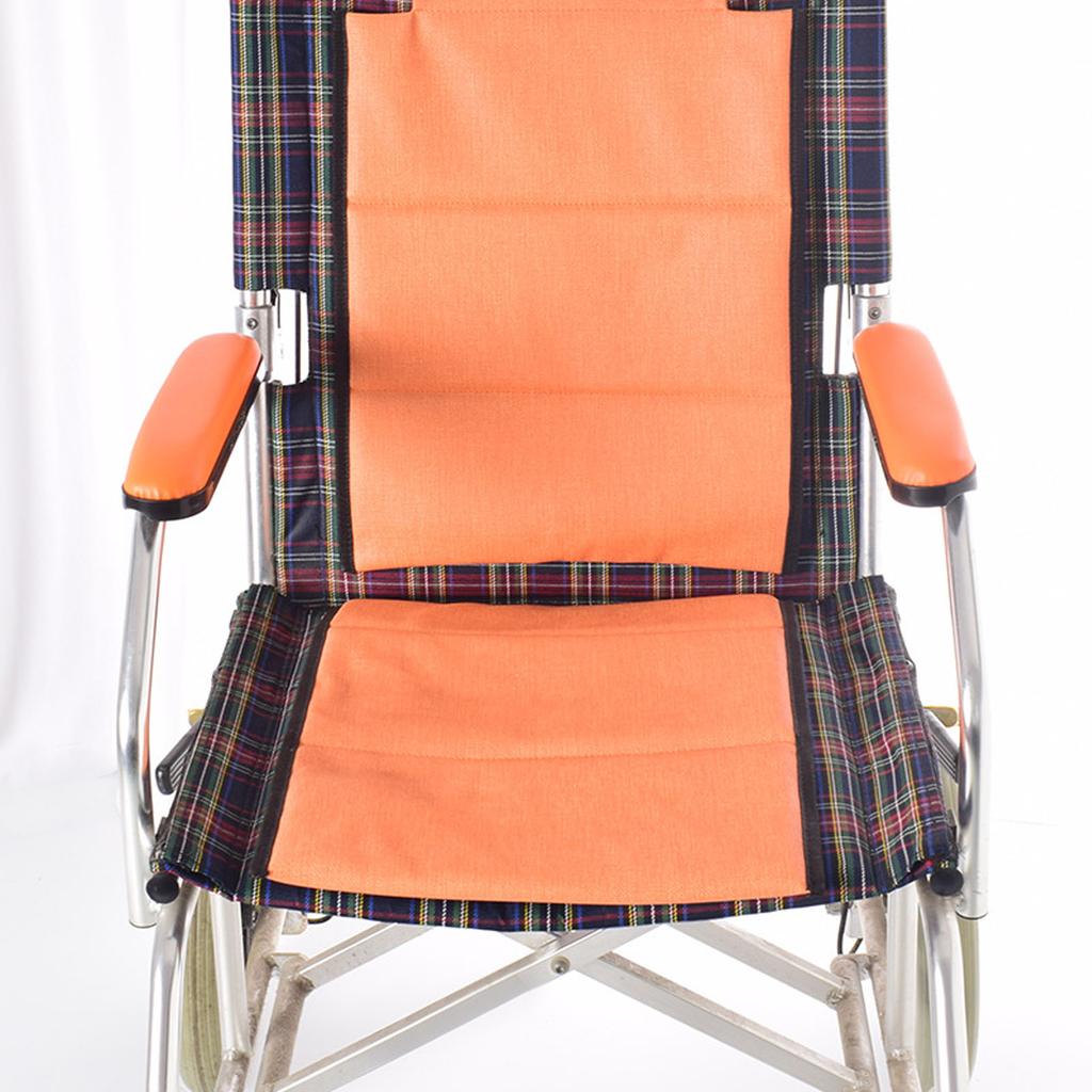 2 Stück Rollstuhl-Armpolster, PU-Leder, weiche, bequeme Armlehne, wasserdicht, Armlehnenbezug, Orange