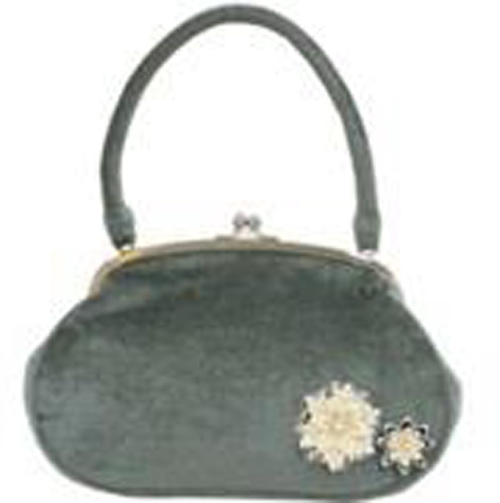 Ando Green Velvet Bag with Handle Women's SBC-11