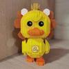 97055 Zodiac Leo Duck Animal Constellation Pet Doll Model DIY Mini Diamond Blocks Bricks Building Toy for Children No Box