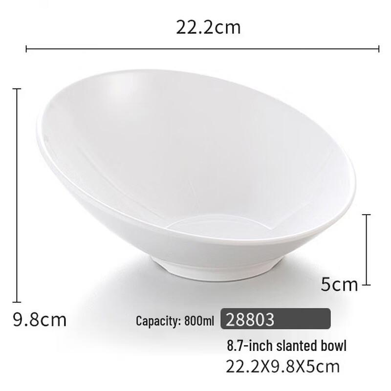 Cartoon Style Melamine Slanted Serving Bowl