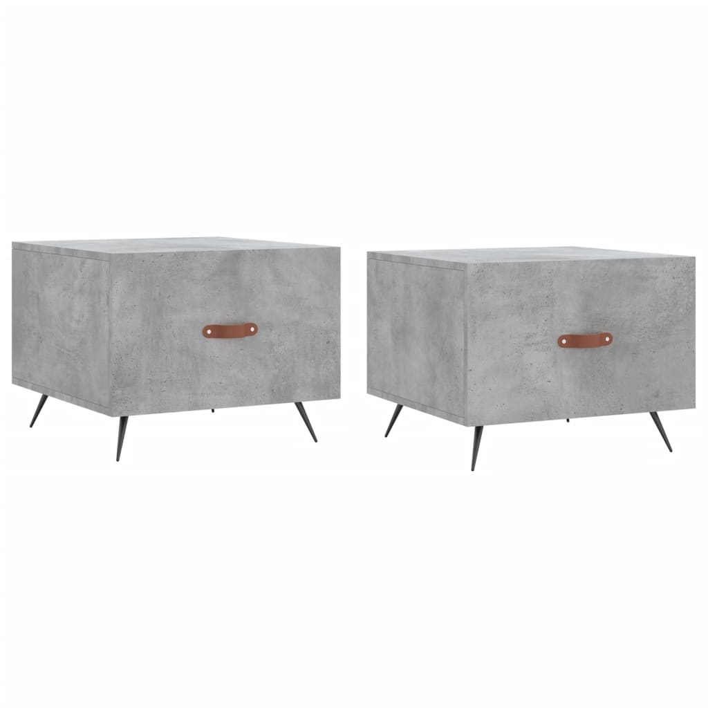 Coffee Tables 2 pcs Concrete Grey 50 x 50 x 40 cm Particleboard